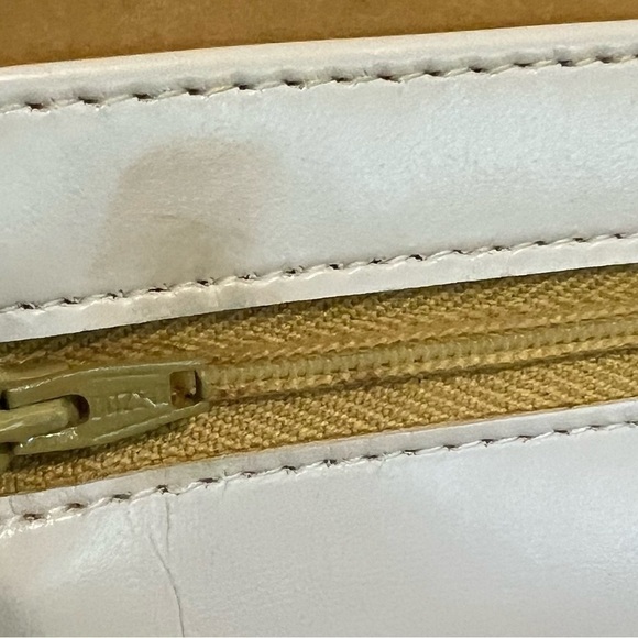 ROLFS Vintage Travel Jewelry Organizer Gold Metallic Sparkle Leather Tie Closure - Picture 4 of 5